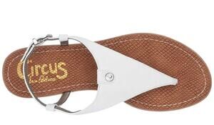 Circus Sam Edelman Cassandra Slingback Thong Sandals White Shoe Flat Sz 8.5